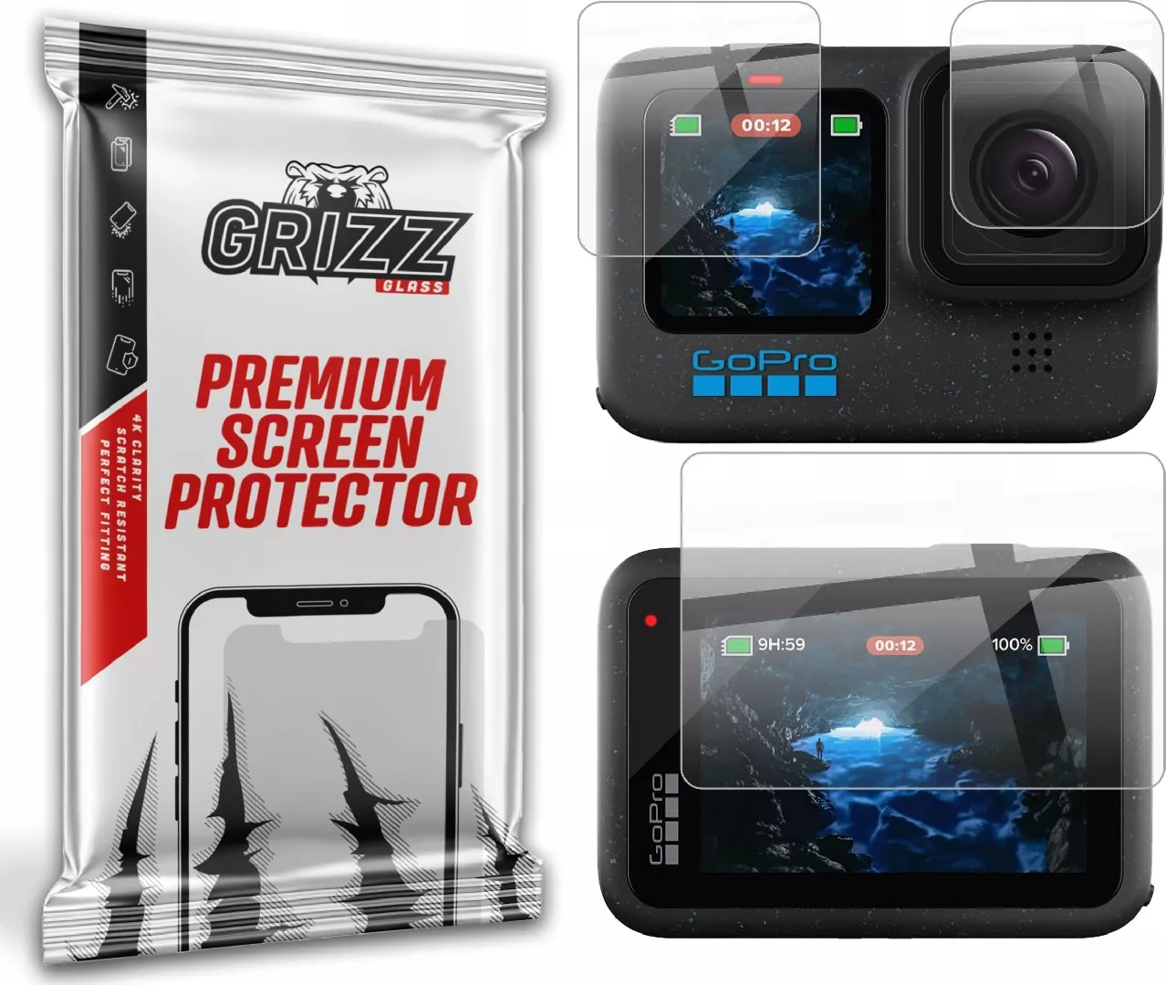 GrizzGlass HybridGlass hybrid glass for GoPro