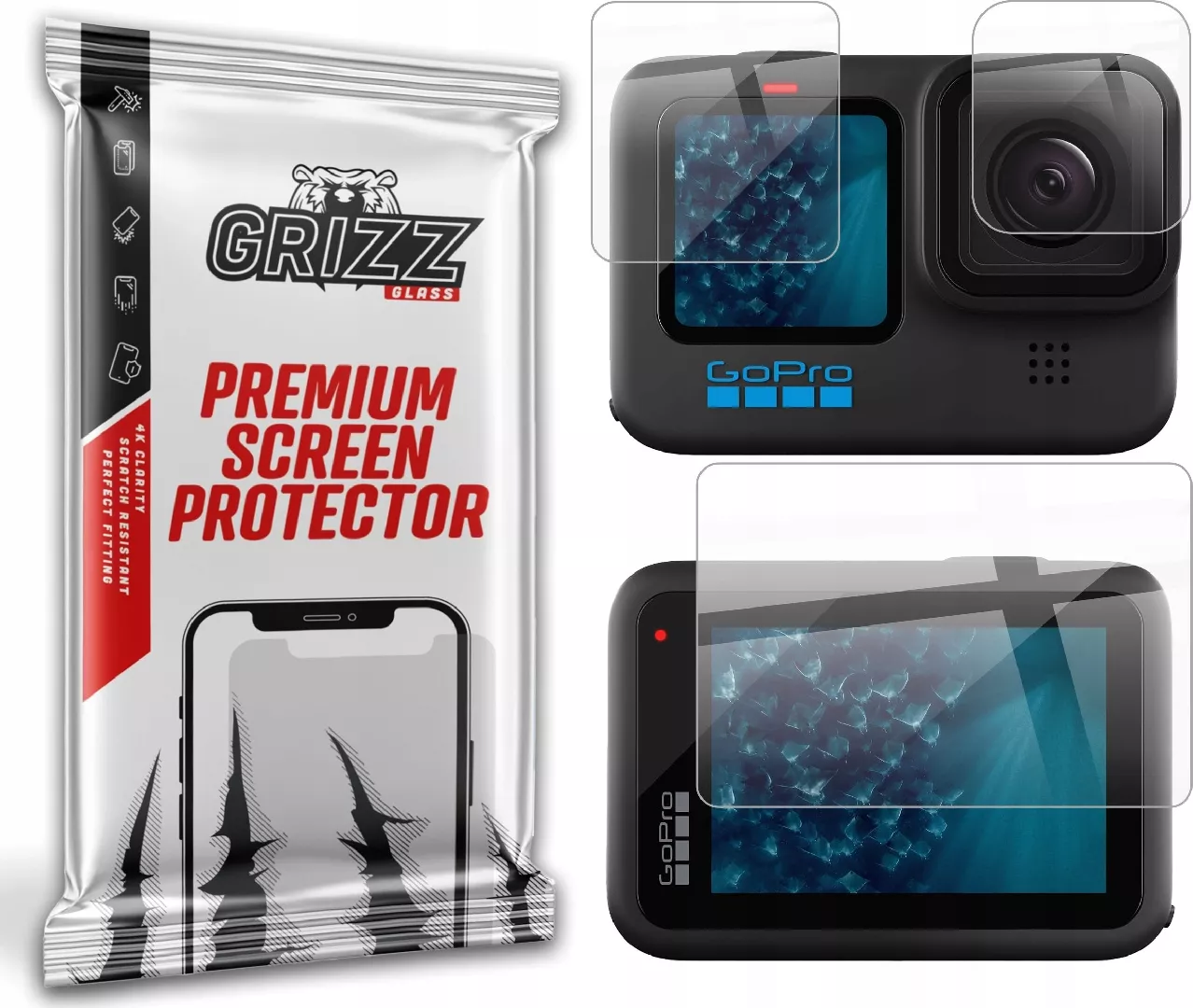 GrizzGlass HybridGlass hybrid glass for GoPro
