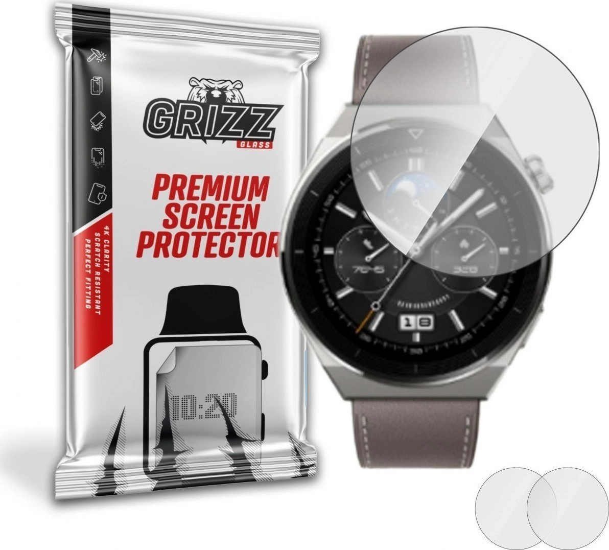 GrizzGlass Szkło hybrydowe Grizz Huawei Watch