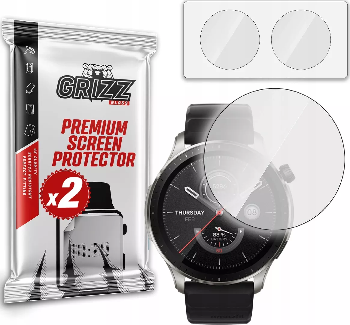 GrizzGlass Szkło hybrydowe Grizz Amazfit GTR