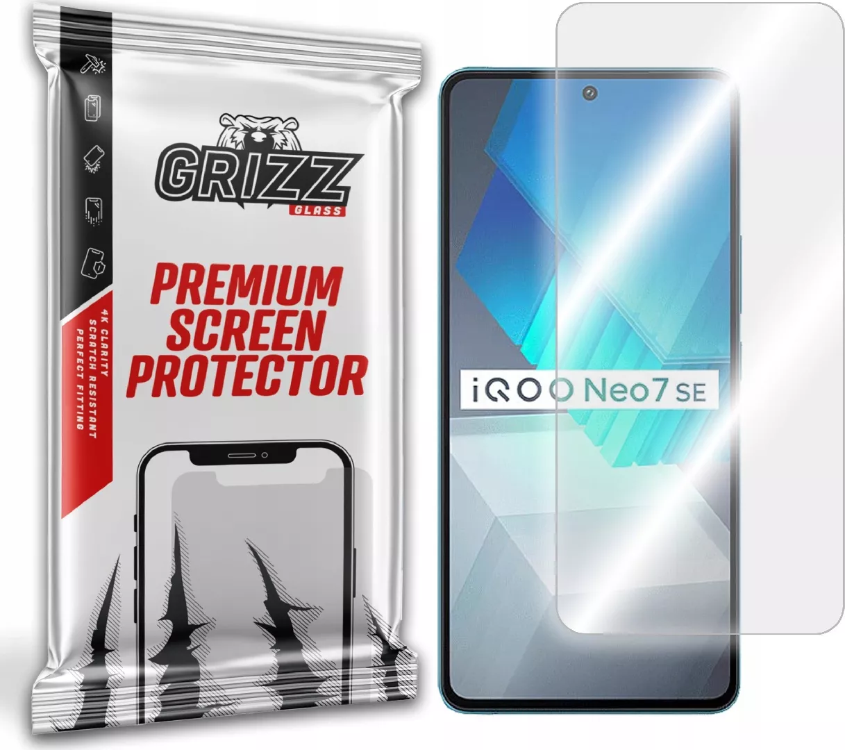 GrizzGlass Szkło hybrydowe Grizz Vivo iQOO