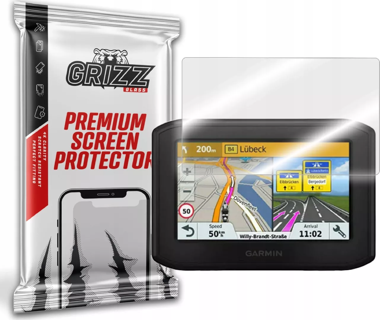 GrizzGlass Szkło hybrydowe GrizzGlass HybridGlass Garmin