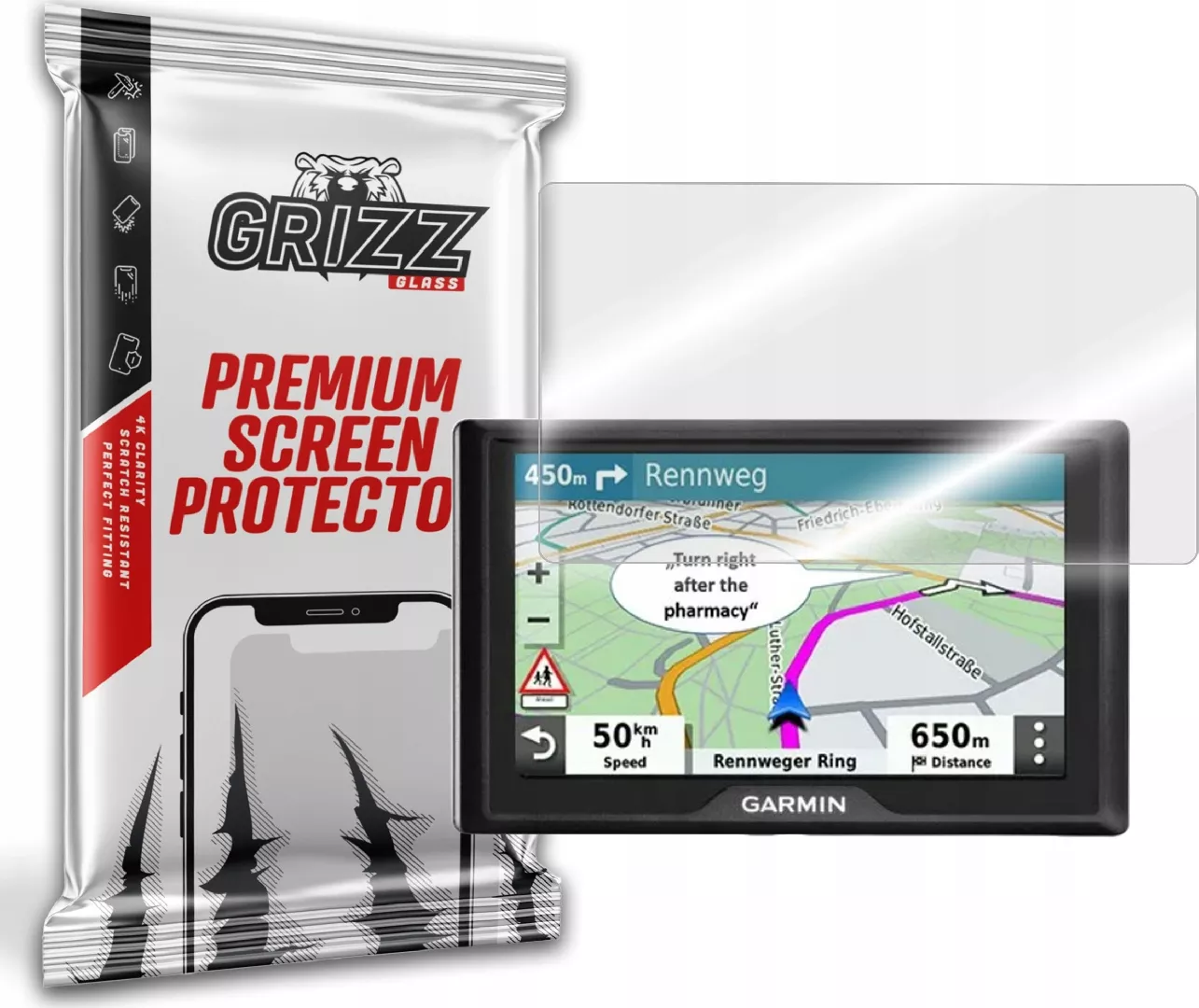 GrizzGlass Szkło hybrydowe GrizzGlass HybridGlass Garmin