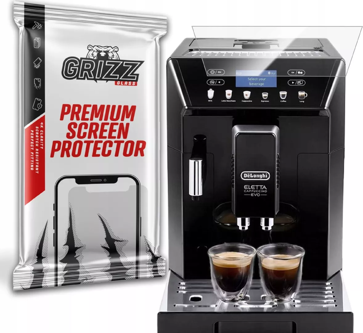 GrizzGlass HybridGlass hybrid glass for DeLonghi