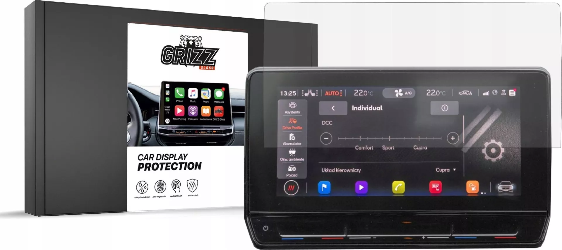 GrizzGlass Folia ceramiczna GrizzGlass CarDisplay Protection