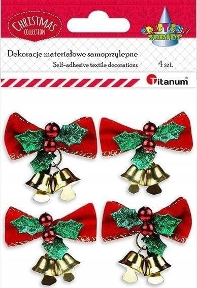 Kokardy welurowe 3D samoprzylepne 4szt 581508