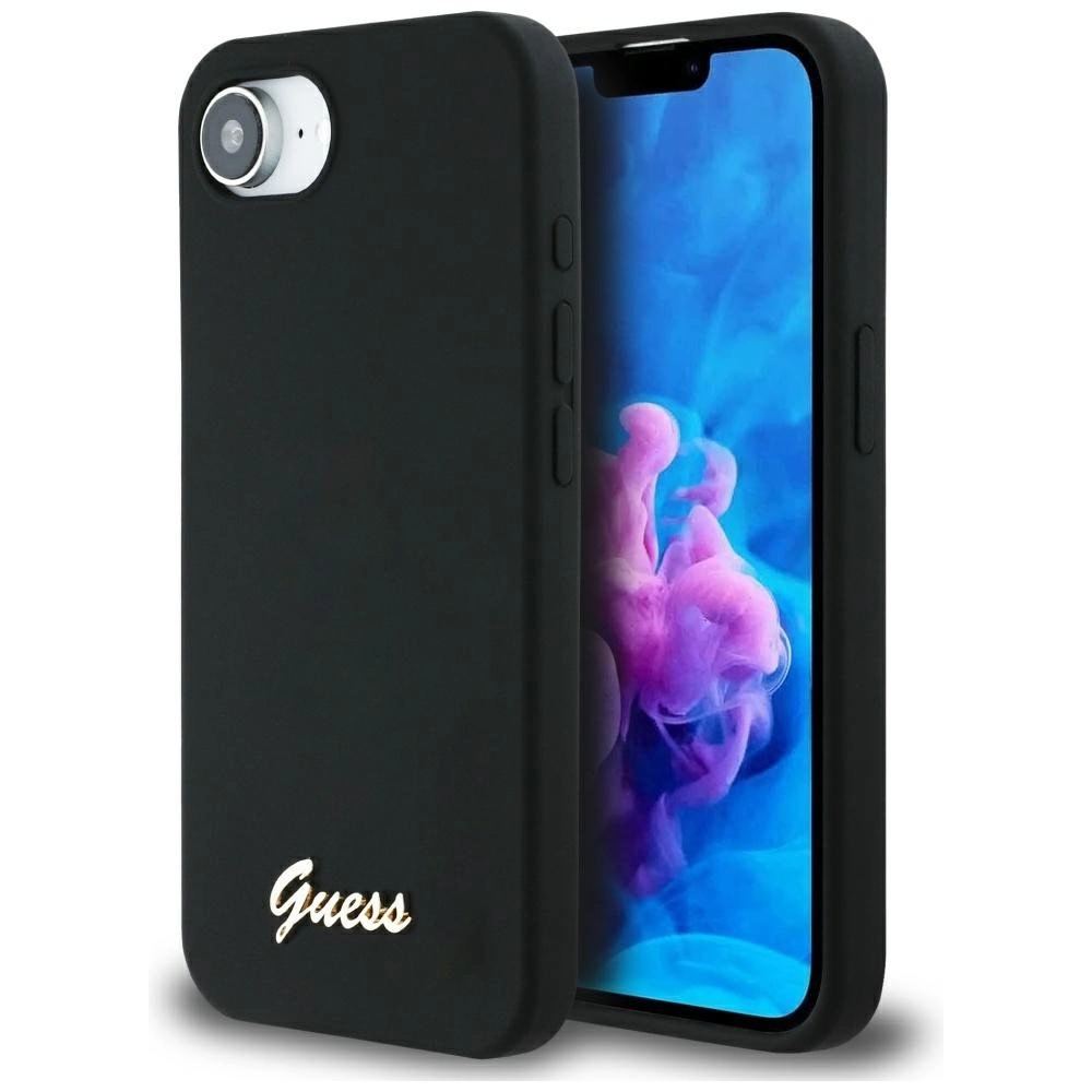 Case Guess Silicone Script Metal Logo
