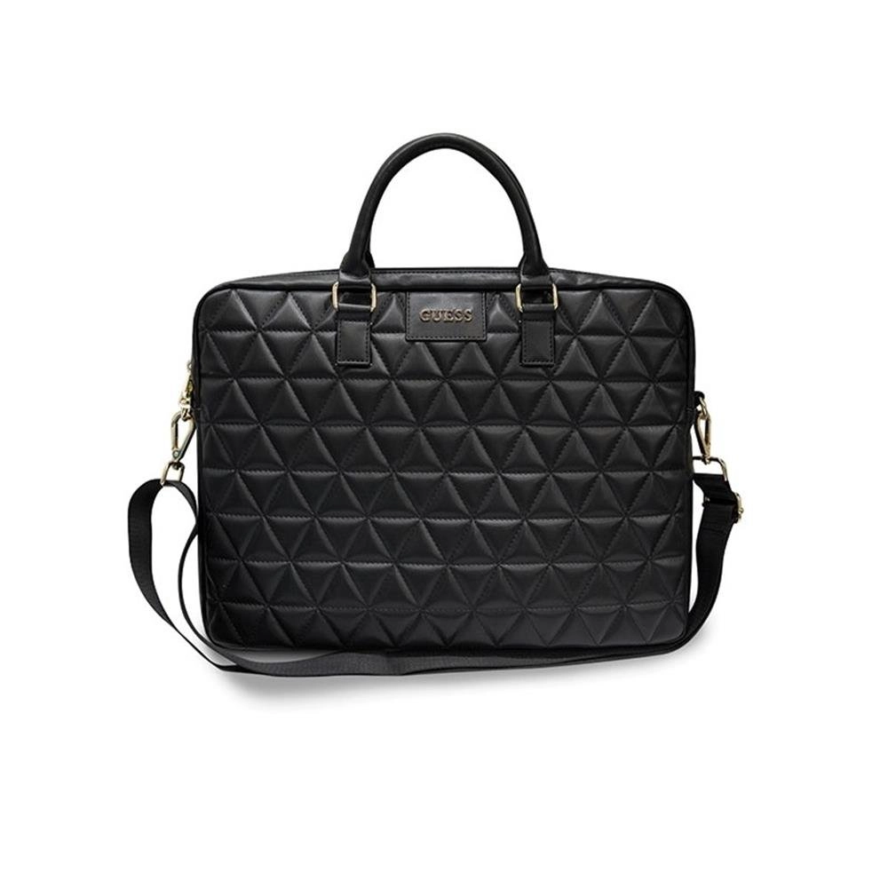 Guess Torba GUCB15QLBK 16" czarna/black Quilted