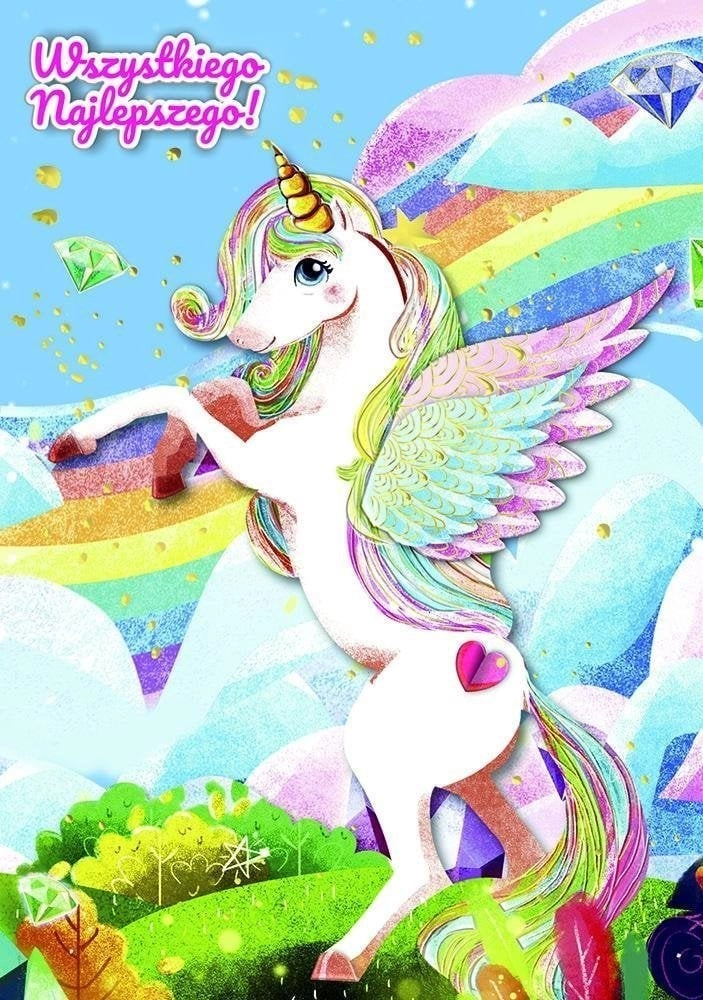 A5 Birthday card - Unicorn with