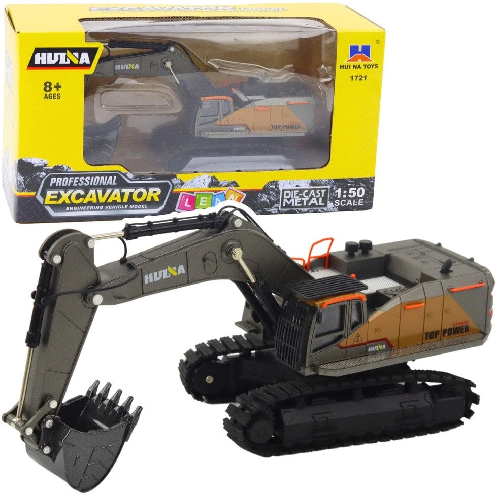 Metal crawler excavator  black  1:50 22759
