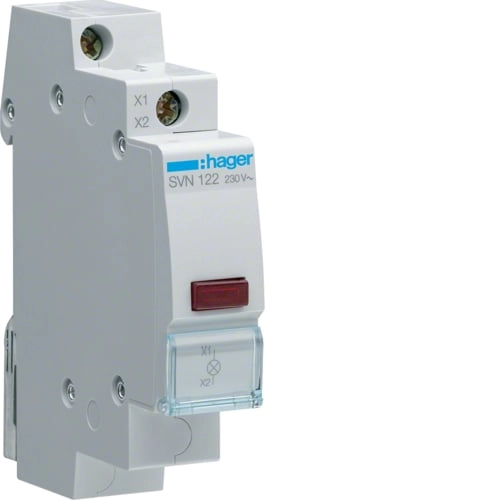 Red modular lamp 230V AC SVN122