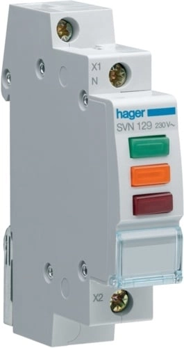 Modular lamp 3-phase red/green/orange 230-400V AC