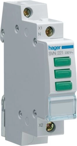 Modular lamp 3-phase green 230-400V AC