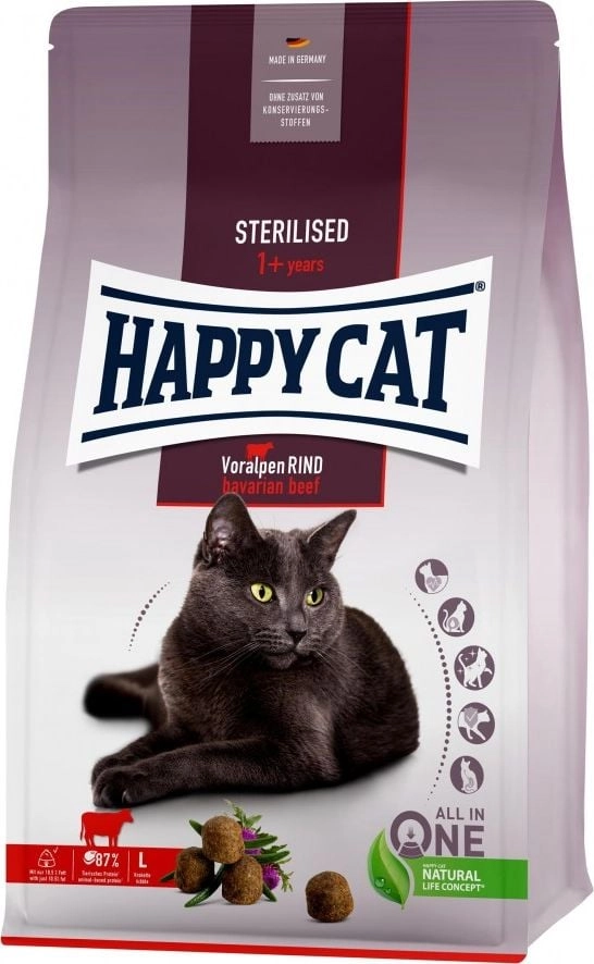 Happy Cat Sterilised Bavarian Beef  dry