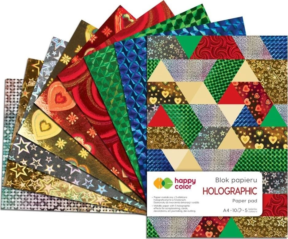 Blok A4/10K Holographic 70g HAPPY COLOR