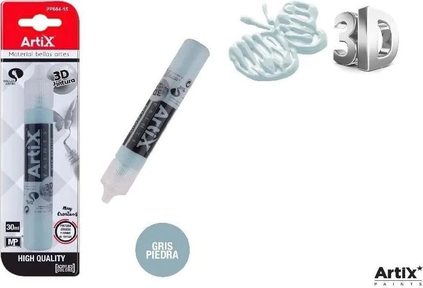 3D structural paint gray-blue 30ml 8435464134336