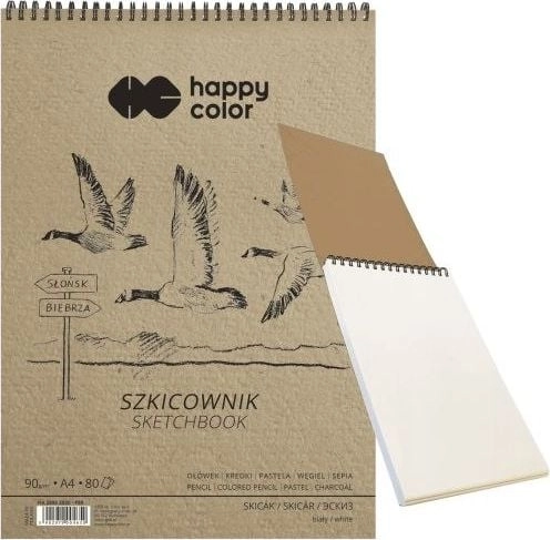 Happy Color Spiral sketchbook Birds A4