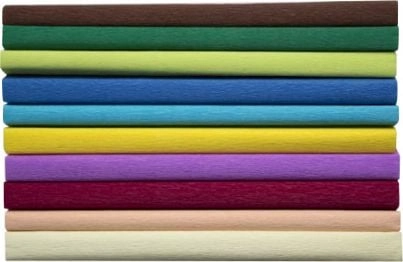 Crinkled tissue paper 25x200cm mix C