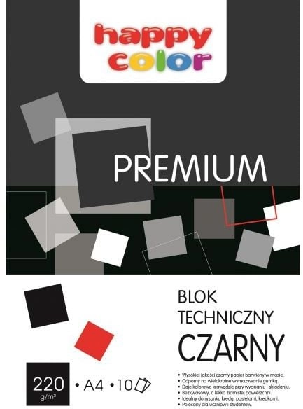 Black technical block A4  220 g