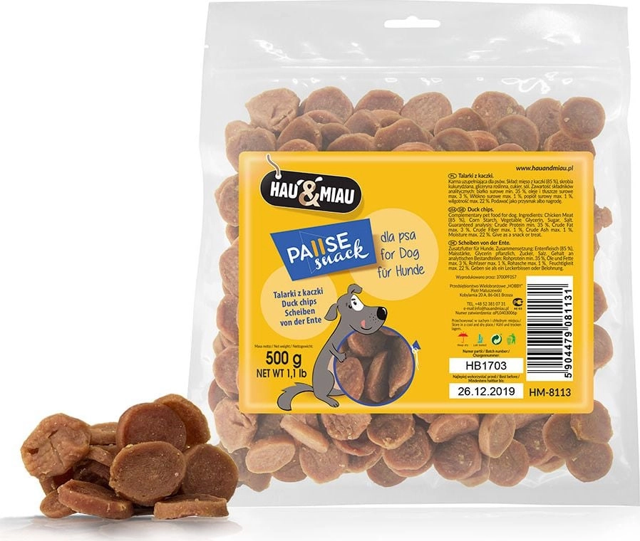 HauMiau HauMiau Duck slices 500g HM-8113