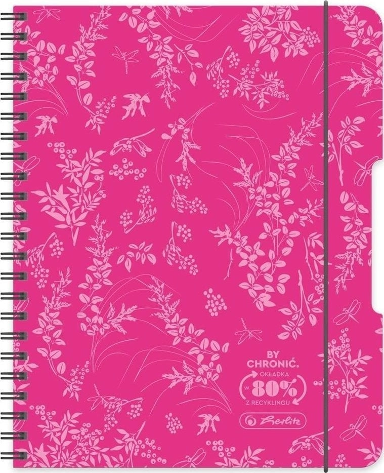 Spiral notebook B5/80K  pink grid (2