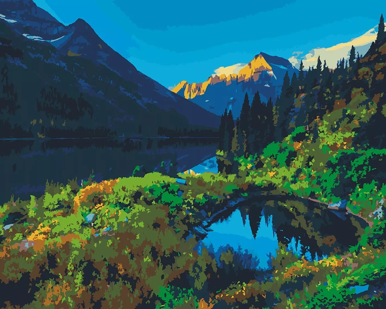 Painting by numbers - Mountain areas