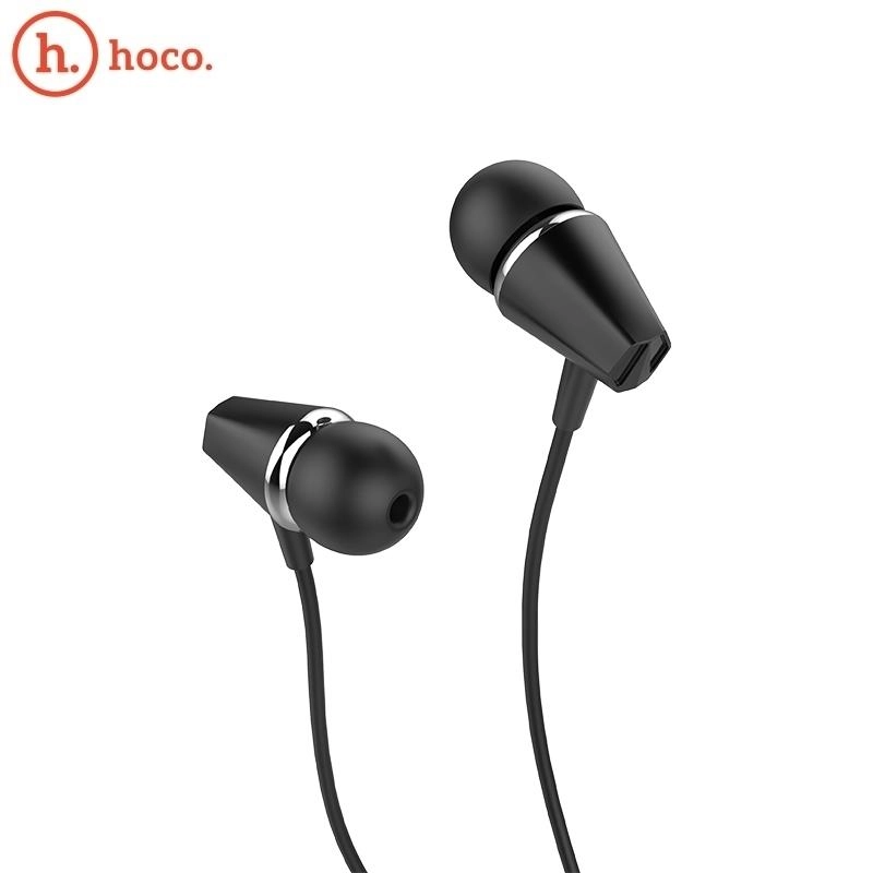 HOCO stiepļu austiņas Jack 3,5 mm ar mikrofonu M34 melns