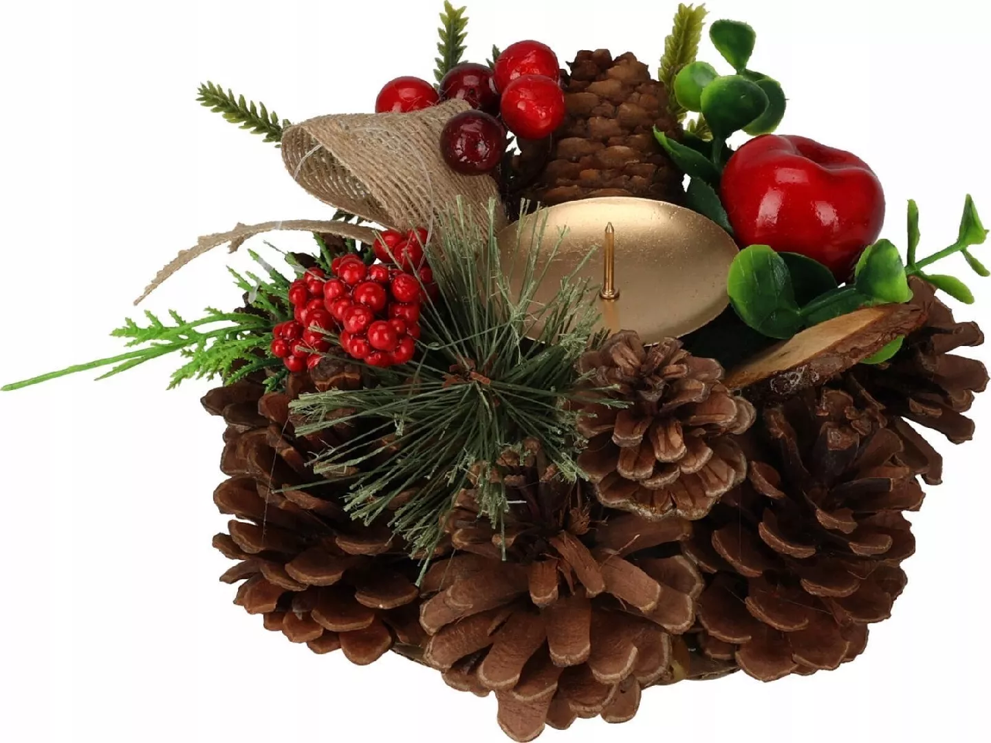 Home Styling Collection Pinecone candlestick  Christmas