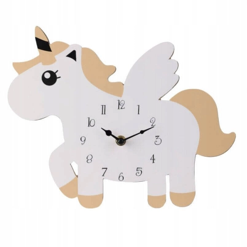 Unicorn wall clock made of MDF