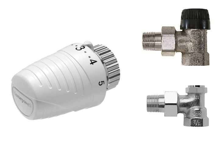 Honeywell Thera4 thermostatic head + radiator