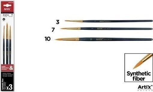 Synthetic brushes 3 pcs 8435464156635