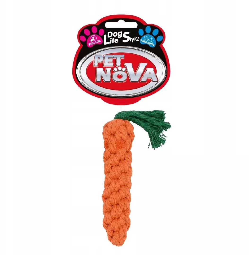 PET NOVA ZABAWKA MARCHEWKA ZE SZNURA