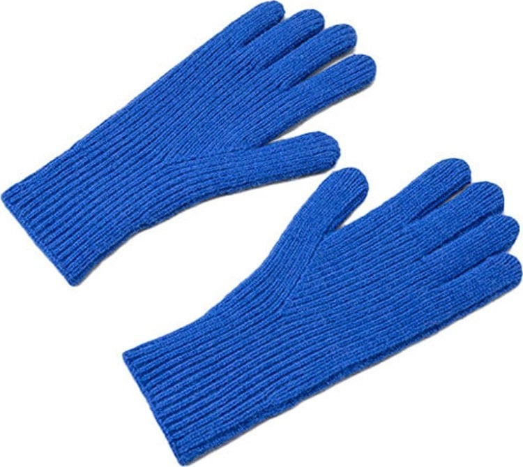 Braided telephone gloves with cutouts for
