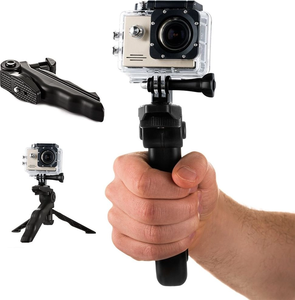 Mount with a mini tripod for