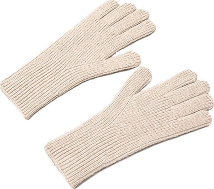 Braided telephone gloves with cutouts for