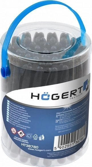 HOGERT PERMANENT MARKERS BLACK 45pcs. HT3B780