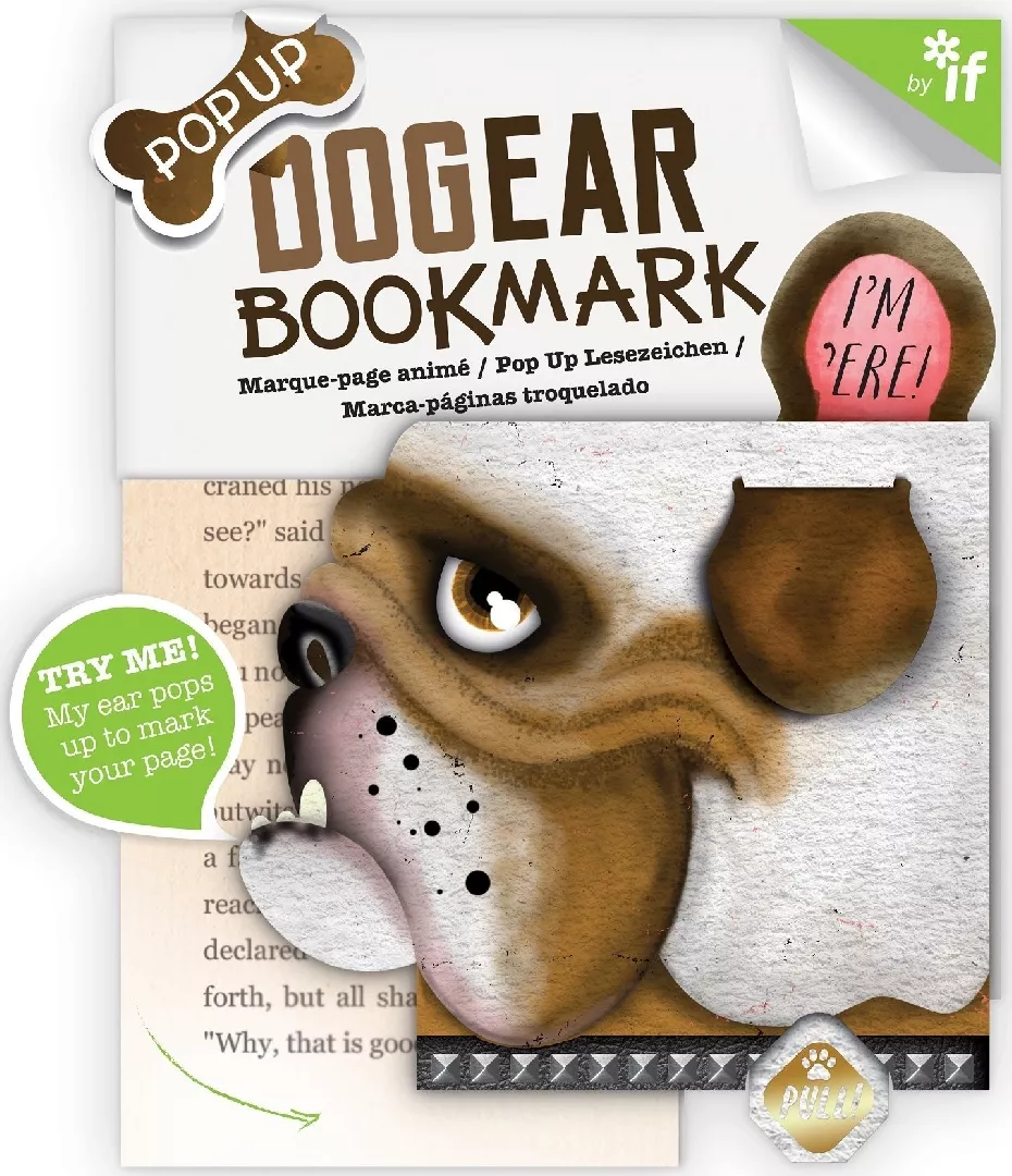 Dog Ear bookmark Stanley Bulldog bookmark