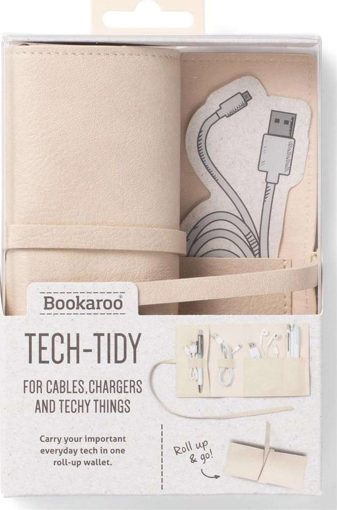 Beige magnetic travel cable organizer 486237