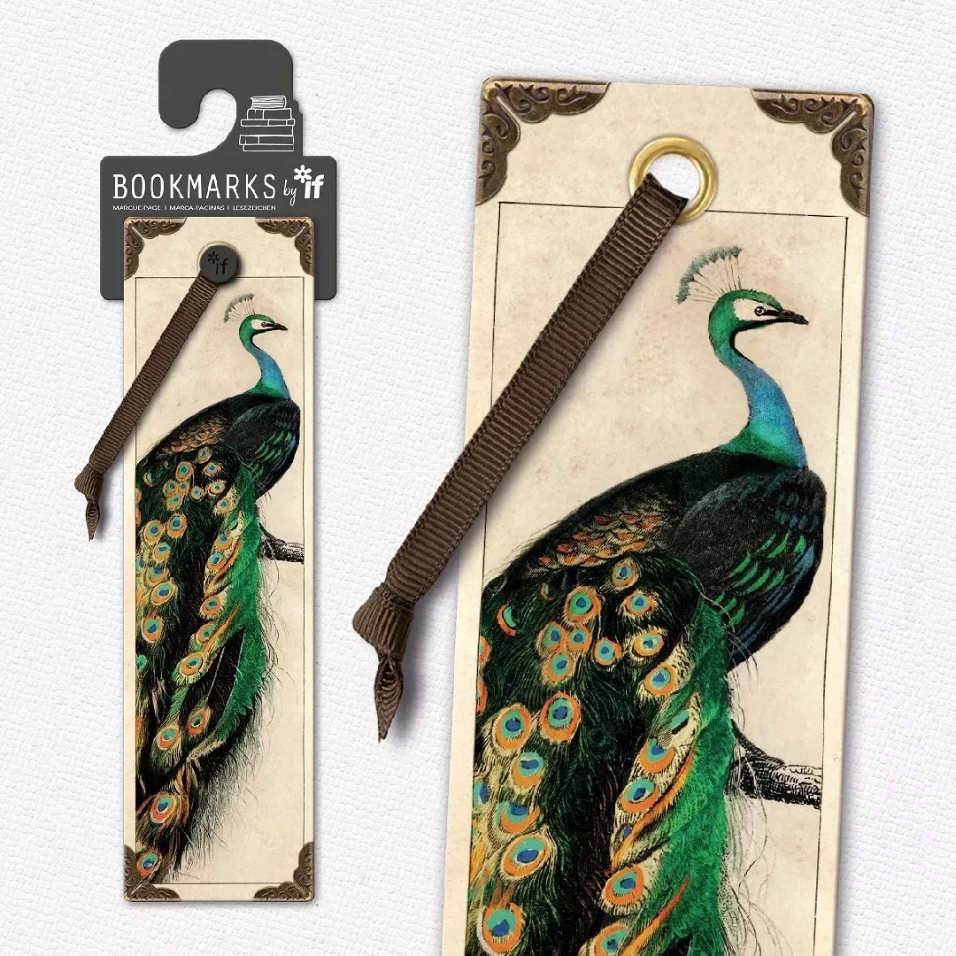 Vintage bookmark - Peacock 5035393158118