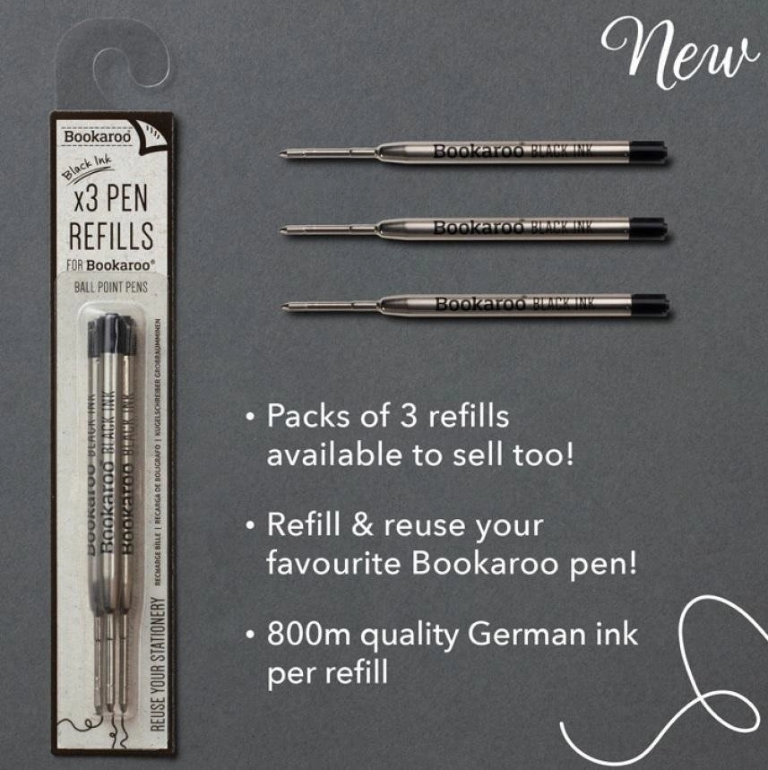 Bookaroo Ballpoint pen - black refills