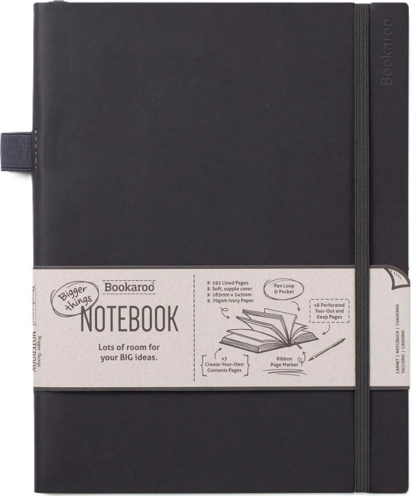 Bookaroo Notebook Journal large - Black