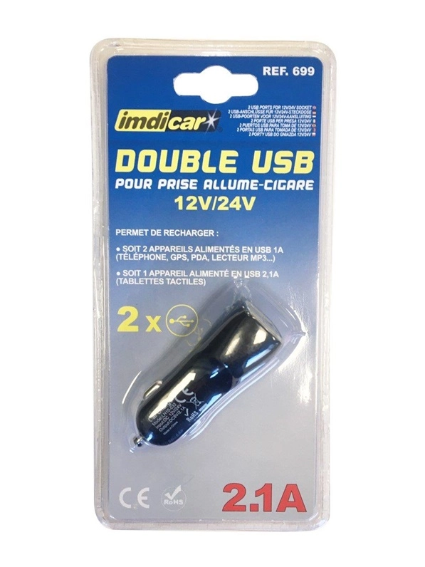 AUTO USB CHARGER 2X JMB-699 3284090006990