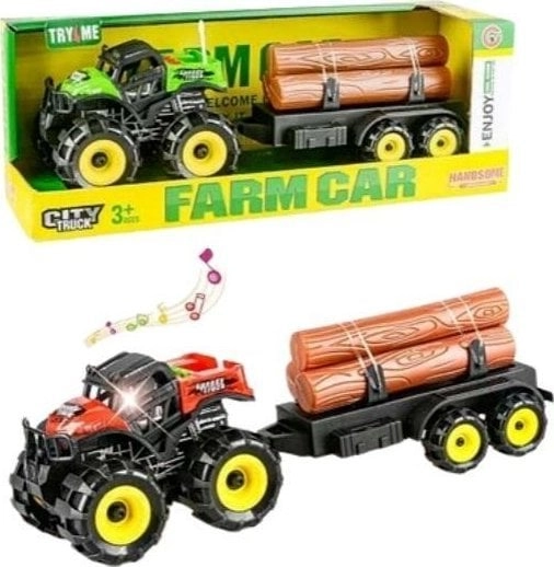 Quad with trailer with light and