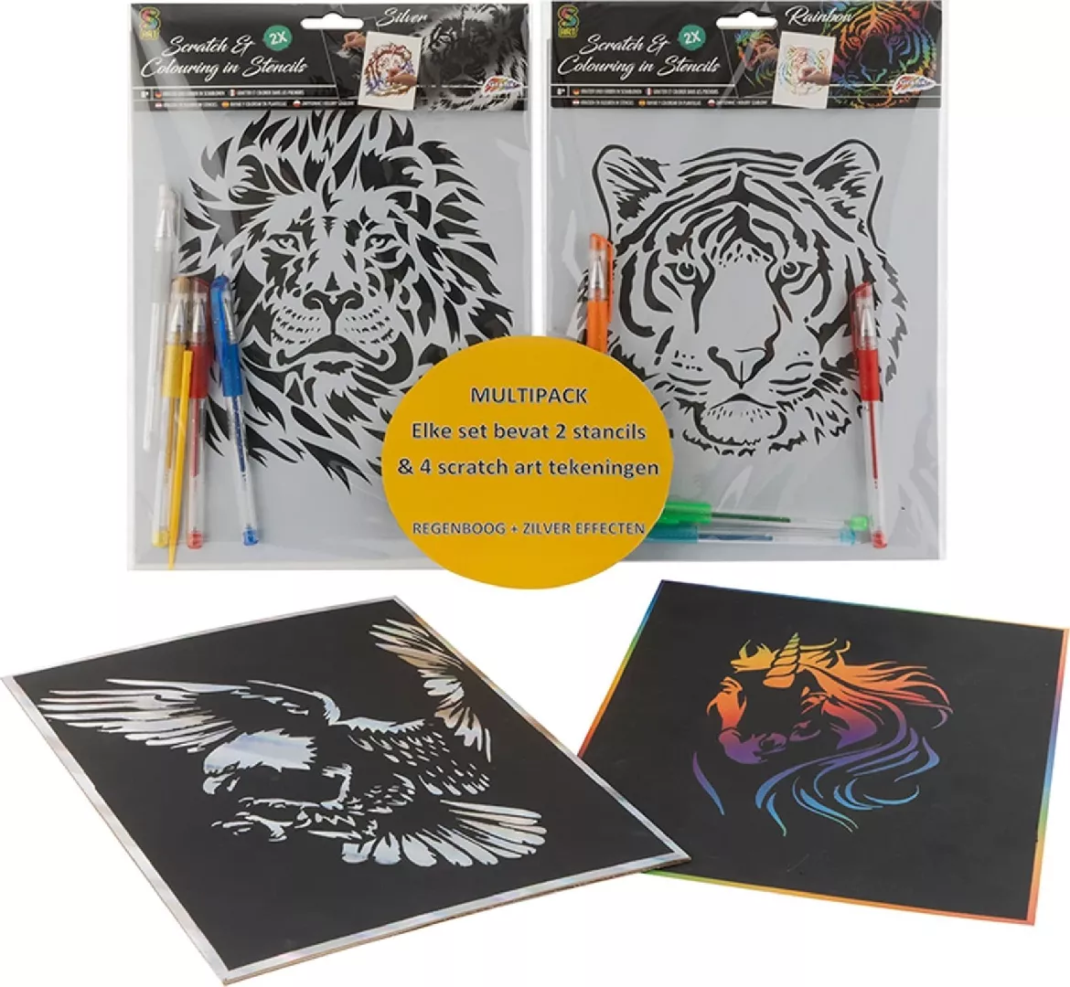 Scratching game A4 Animals mix 8715427085838