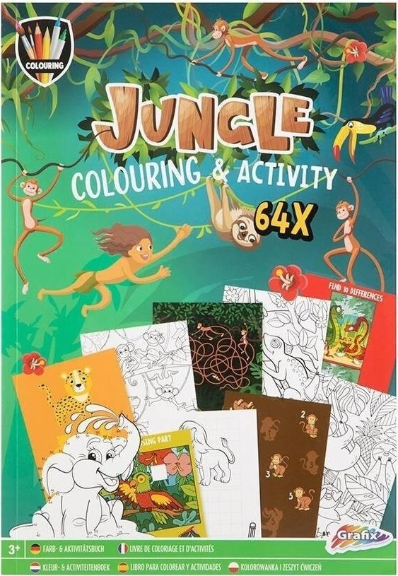Coloring Activity Book A4 jungle 64