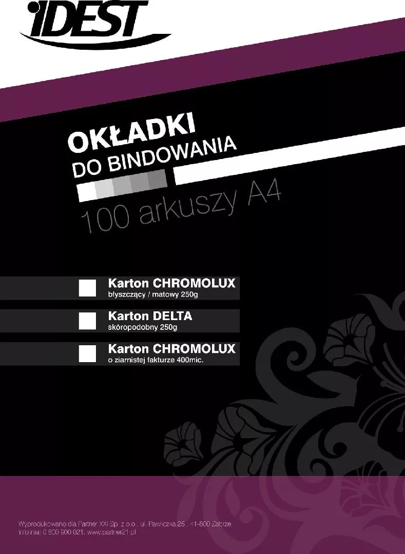 Idest Okładki do bindowania DELTA A4