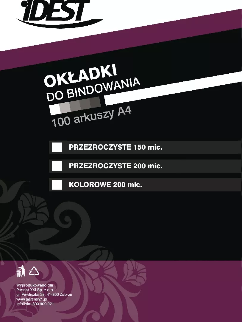 Idest Folia do bindowania 0 2mm