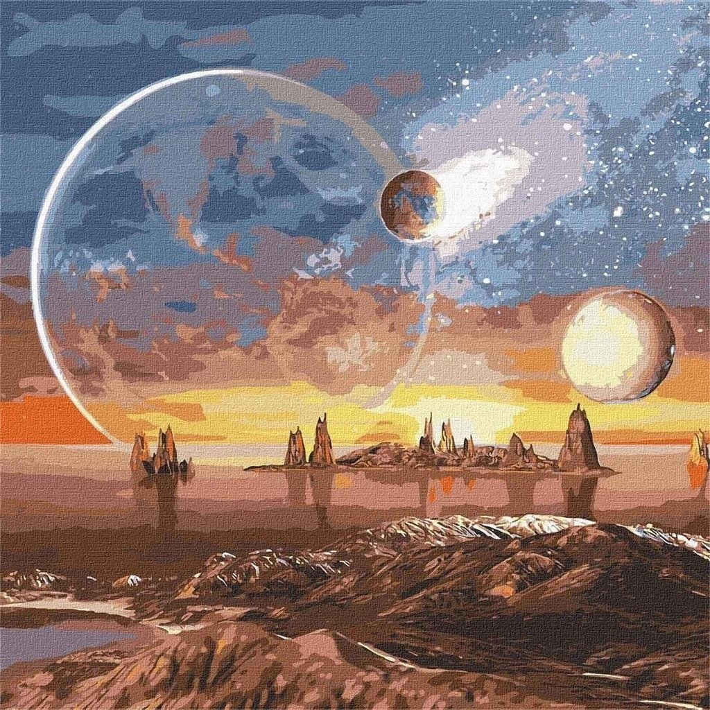 Painting by numbers - Space desert