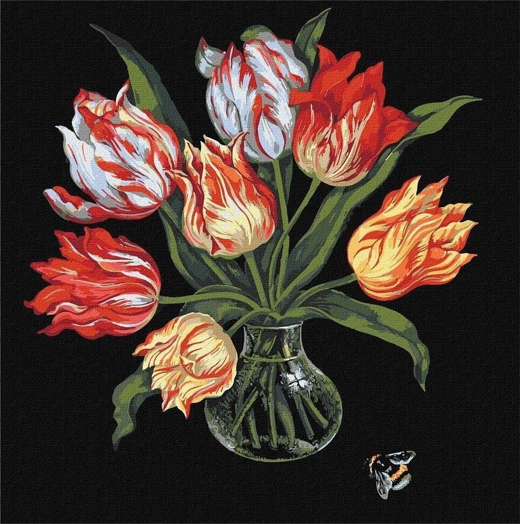 Painting by numbers - Elegant tulips