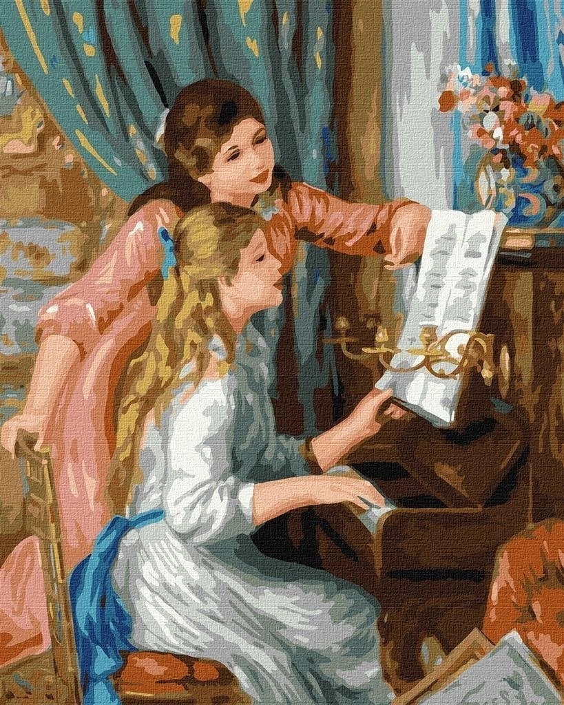 Painting by numbers - Two girls